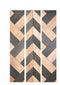 Kamerscherm Bruin Zwart Canvas 122 x 2,5 x 180 cm