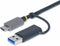Startech.com FCREADMICRO3V2 - USB 3.0 Multi-Media Geheugenkaart Lezer - USB-C en USB-A - Grijs
