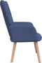 vidaXL Relaxstoel met voetenbank stof blauw