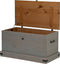 vidaXL - Opbergkist - HALDEN - grijs - 91x48x47 - cm - massief - grenenhout