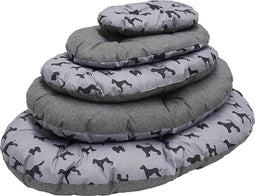 Rosewood hondenkussen all seasons ovaal hondenprint / grijs 65 55 cm