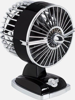 IKOHS Retro Mini USB Tafelventilator - Zwart - met Aroma Dispenser