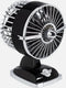 IKOHS Retro Mini USB Tafelventilator - Zwart - met Aroma Dispenser
