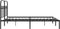 vidaXL - Bedframe - met - hoofdbord - metaal - zwart - 150x200 - cm