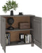 vidaXL - Dressoir - HAMAR - 85x35x80 - cm - massief - grenenhout - lichtgrijs