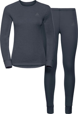 ODLO Set Active Warm - Thermokledingset Dames - Antibacterieel - Grijs