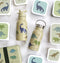 BEAU by Bo A Little Lovely Company Back to school set - Drinkfles RVS/4 Snackdozen/Bentobox - Dinosaurussen