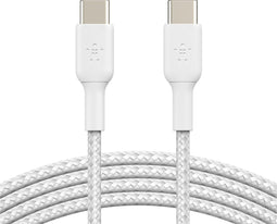 Belkin CAB004BT1MWH2PK - USB-C Kabel - 60W Snelladen - Wit (2 stuks)