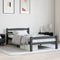 vidaXL - Bedframe - massief - grenenhout - donkergrijs - 90x200 - cm
