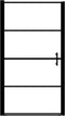 vidaXL - Douchedeur - mat - 91x195 - cm - gehard - glas - zwart