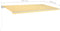 vidaXL - Luifel - automatisch - met - LED - en - windsensor - 6x3,5 - m - geel - en - wit