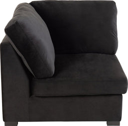 J-Line zetel Hoek - velvet - zwart