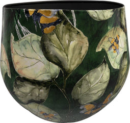 TS Collection - Bloempot Bee green - 28x25 - Metaal & Epoxy - Exclusieve woonitems voor binnen - Handgemaakt - Unieke print - Designed by Lammie