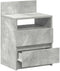 vidaXL - Nachtkastjes - 2 - st - met - 2 - lades - 40x33x60 - cm - betongrijs