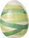 J-Line decoratie Ei Lijnen Dolomiet - keramiek - groen - medium - paasdecoratie