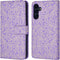 iMoshion Hoesje Geschikt voor Samsung Galaxy A54 (5G) Hoesje Met Pasjeshouder - iMoshion Design Bookcase smartphone - Meerkleurig / Purple White Flowers