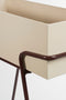 Mica Decorations Plantenbak op Poten - Set van 2 - Metaal - Donkerbruin/Beige - L54 x B23 x H70 cm (2 stuks)