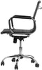 Feel Furniture - Luxe Bureaustoel - Lage Rugleuning - Donkergrijs met Zilveren Frame
