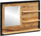 vidaXL - Spiegel - met - schappen - 80x8x55 - cm - glas - en - massief - mangohout