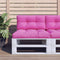 vidaXL - Palletkussen - 80x40x12 - cm - stof - roze