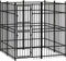 vidaXL - Hondenkennel - met - dak - 3,69 - m² - staal