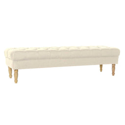 Kruk Home ESPRIT - Kruk - Polyester en Hout - Crème