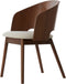 Niebla eetkamerstoel - hout bruin+beige