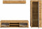 Furnilux Jam - Woonkamercombinatie - Deels open deels dichte kast - Bruin - 35x235x159cm
