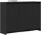 vidaXL - Dressoir - Zwart - Eiken - 102x33x75 - cm - Bewerkt - Hout