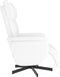 Fauteuil verstelbaar met voetensteun kunstleer wit