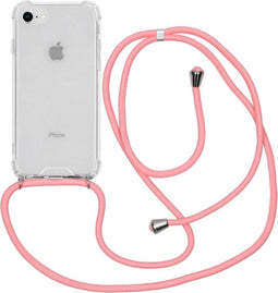 iMoshion Hoesje Geschikt voor iPhone SE (2022) / SE (2020) / 8 / 7 Hoesje Met Koord - iMoshion Backcover met koord - Transparant