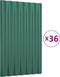 vidaXL - Dakpanelen - 36 - st - 60x36 - cm - gepoedercoat - staal - groen