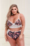 Baci - Grey Floral & Lace Bra Set Q