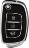 Autosleutel hoesje - TPU Sleutelhoesje - Sleutelcover - Autosleutelhoes - Geschikt voor Hyundai - zwart - B3 - Hyundai i10, Hyundai i20, Hyundai i30, Hyundai ix20, Hyundai ix35 - Auto Sleutel Accessoires gadgets - Kado - Cadeau man - vrouw
