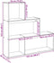 vidaXL - Kamerscherm - / - boekenkast - 123x29x123 - cm - hout - sonoma - eiken