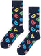 Happy Socks - Heren sokken - 3 paar met eten en drinken print - Blauw (3 stuks)