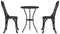 vidaXL - 3-delige - Tuin - Bistro - Set - - - Zwart - Gietaluminium