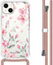 iMoshion Hoesje Geschikt voor iPhone 14 Plus Hoesje Met Koord - iMoshion Design Hoesje met Koord - Roze / Blossom Watercolor