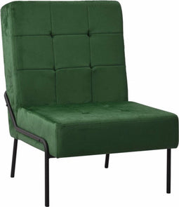 vidaXL - Relaxstoel - 65x79x87 - cm - fluweel - donkergroen
