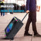 Pyle Bluetooth Luidspreker - Draagbare Speaker met Wielen - 600W -Oplaadbare Batterij - Partyverlichting - MP3, USB, SD-Kaartlezer
