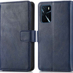 iMoshion Hoesje Geschikt voor Oppo A54s / A16s / A16 Hoesje Met Pasjeshouder - iMoshion Luxe Bookcase - Donkerblauw