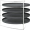 vidaXL - Pizzapannen - 4 - st - met - rek - Ø - 28 - cm - staal