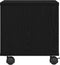 vidaXL - Printerstand - met - Wielen - Zwart - Eiken - 41x32x34,5 - cm