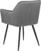 JASMIN - Eetkamerstoel set van 2 - Donkergrijs - Fluweel