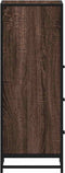 vidaXL - Badkamerkast - 35x37,5x100 - cm - bewerkt - hout - bruin - eikenkleur
