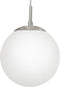 EGLO Rondo - Hanglamp - 1 Lichts - Ø200mm - Nikkel-Mat - Wit