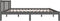vidaXL - Bedframe - massief - hout - grijs - 120x190 - cm