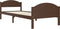 vidaXL - Bedframe - massief - grenenhout - donkerbruin - 90x200 - cm