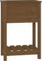 vidaXL - Plantenbak - met - schap - 54x34,5x81 - cm - grenenhout - honingbruin