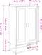 vidaXL - Hoge - kast - 68x39x123 - cm - staal - antracietkleurig